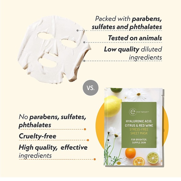 Anti-Aging Face Mask Sheet Pack X5 Moisturizing Anti-Wrinkle Facial Hyaluronic - Picture 8 of 8